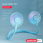 USB Portable Fan Cold Fan Hands Free Neck Fan Hanging Rechargeable Mini Sports Fan 3-Speed Adjustable Neck Dual Fan Home Office