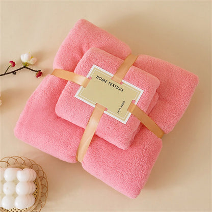 Cotton Bath Towels Set Pack of 2 Soft Bath Towels Set of Cotton 2 in 1 Bath Towel and Face Towel