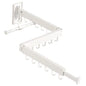 Wall Mounted Clothes Hanger Rack, Clothes Drying Rack,Laundry Drying Plus-White