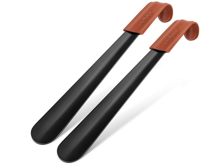 Extra Long Shoe Horn Long Handle Metal Shoehorn for Boots Men Women 16.5"-2 PACK