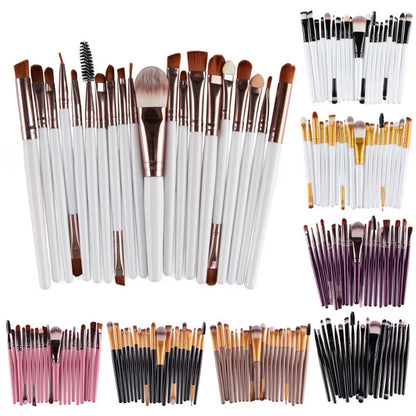 20Pcs Makeup Brushes Set Professional Plastic Handle Soft Synthetic Hair Powder Foundation Eyeshadow Make up Brushes Cosmetics