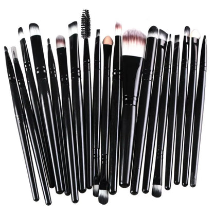 20Pcs Makeup Brushes Set Professional Plastic Handle Soft Synthetic Hair Powder Foundation Eyeshadow Make up Brushes Cosmetics