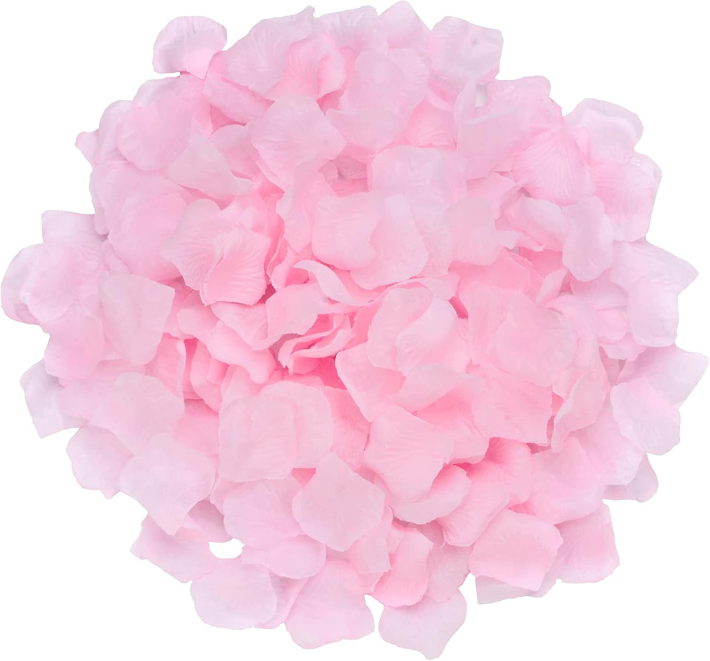 1200 Pieces Separated Artificial Rose Petals, Fake Non-Woven Fabrics Flower Petals for Romantic Night, Wedding, Party, Events, Valentine Day, Decoration, Bath, Bulk (Light Pink)