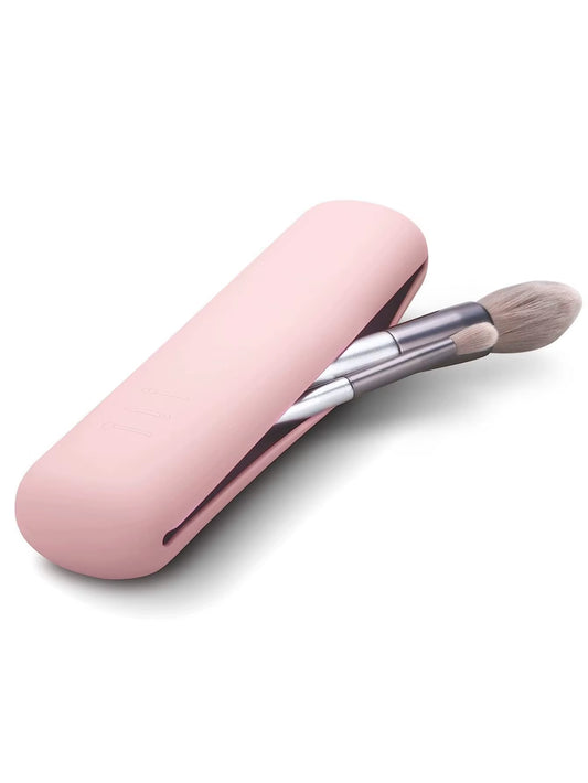 1 PC Travel Makeup Brush Case, Portable Makeup Brush Cosmetic Holder,Soft and Comfortable Makeup Brush Organizer,Fashionable And