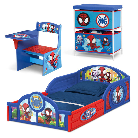 Spidey and His Amazing Friends 3-Piece Toddler Bedroom Set by , Blue