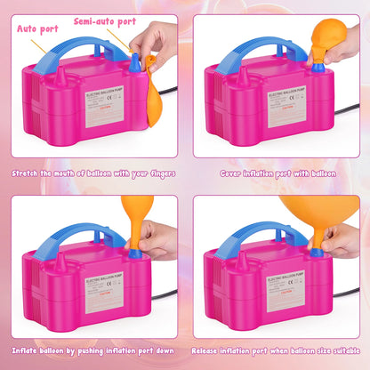 Portable Electric Air Balloon Inflator Pump Kit Blower Machine for All Balloons Party