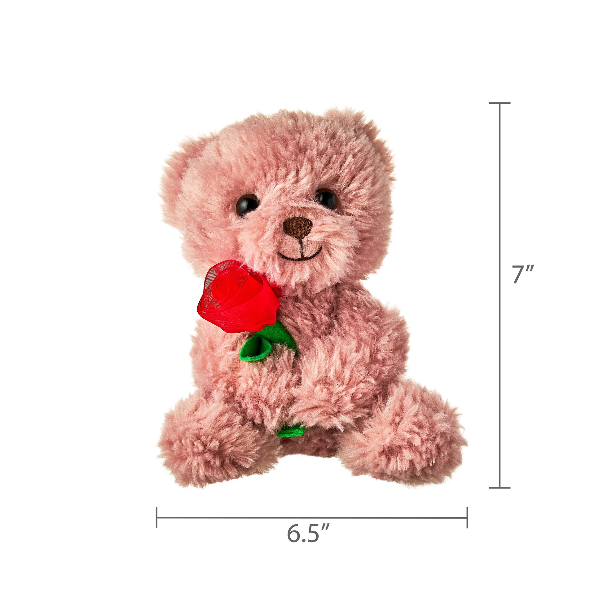 Valentine'S Day Pink Rose Bear Plush, by