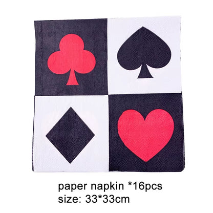 For 8 Person Casino Party Decorations Playing Card Theme Party Birthday Party Supplies Adult Hen Party Bachelor Party Decoration