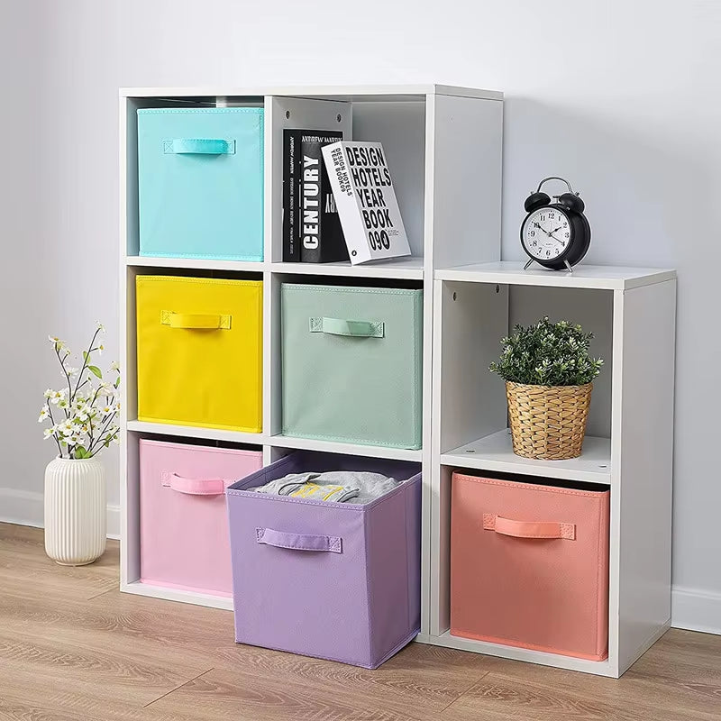 Non-Woven Cloth Fabric Bin Drawers/Baskets | Closet Organizer Storage Basket/Box/Bin/Shelf | Collapsible Cube Storage Organizer