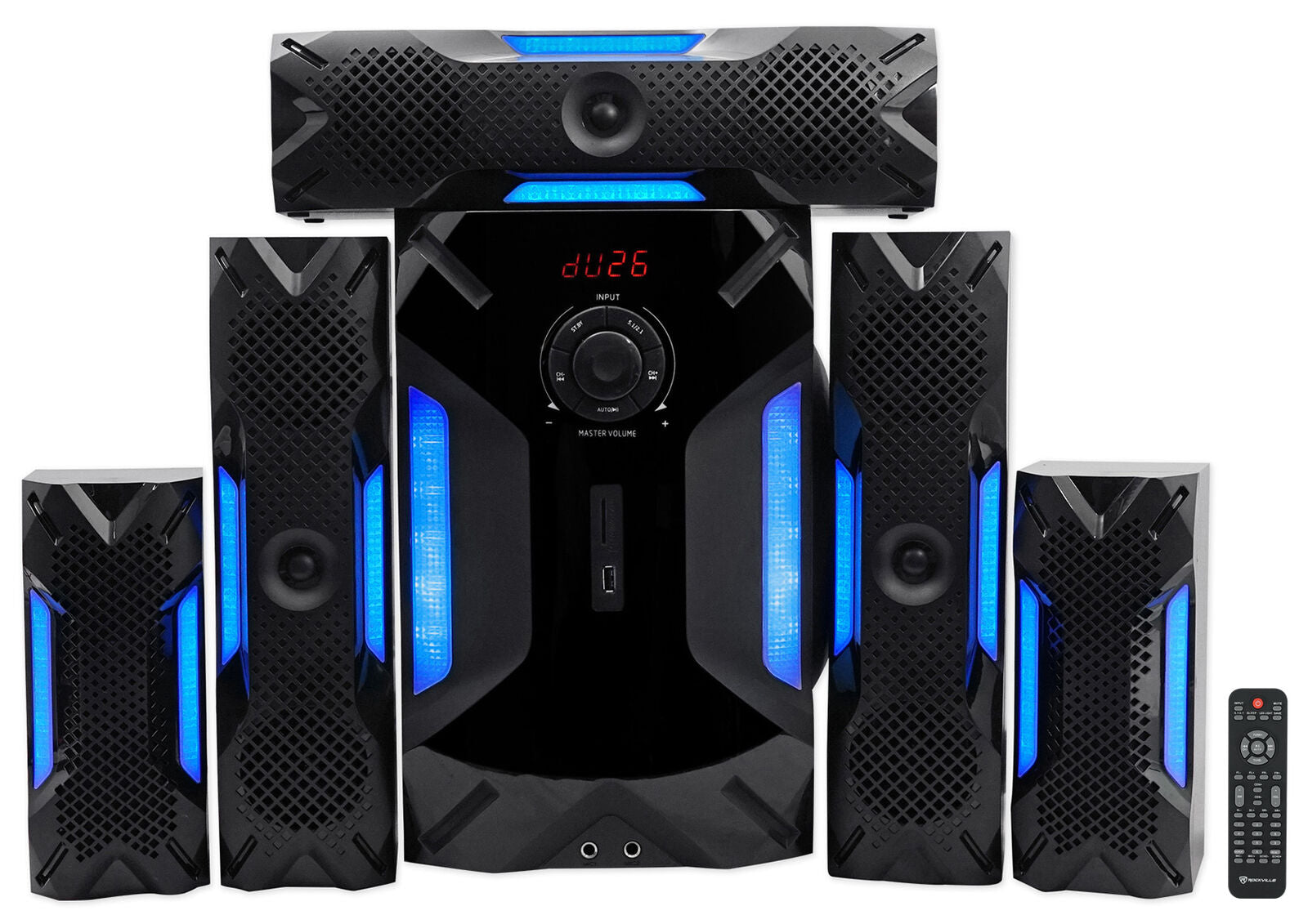 Rockville HTS56 1000W 5.1 Channel Home Theater System/Bluetoo