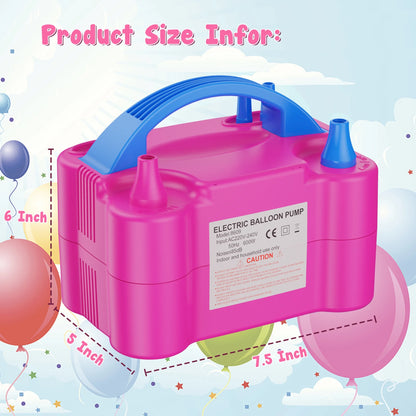 Portable Electric Air Balloon Inflator Pump Kit Blower Machine for All Balloons Party