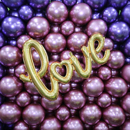 100Pcs Metallic Purple Latex Balloons Various Sizes Chrome Balloon 18/12/10/5 Inch Helium Balloon Perfect for Birthday Valentines Baby Shower Bridal Shower Wedding Anniversary Balloons (Purple)