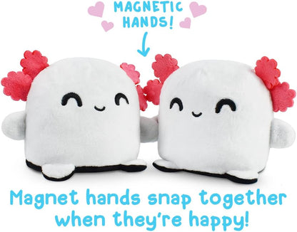 - Plushmates - Magnetic Reversible Plushies That Hold Hands When Happy - Axolotl - Huggable and Soft Sensory Fidget Toy Stuffed Animals That Show Your Mood - Gift for Kids and Adults!