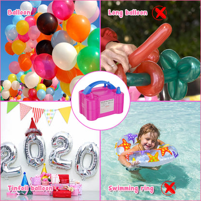 Portable Electric Air Balloon Inflator Pump Kit Blower Machine for All Balloons Party