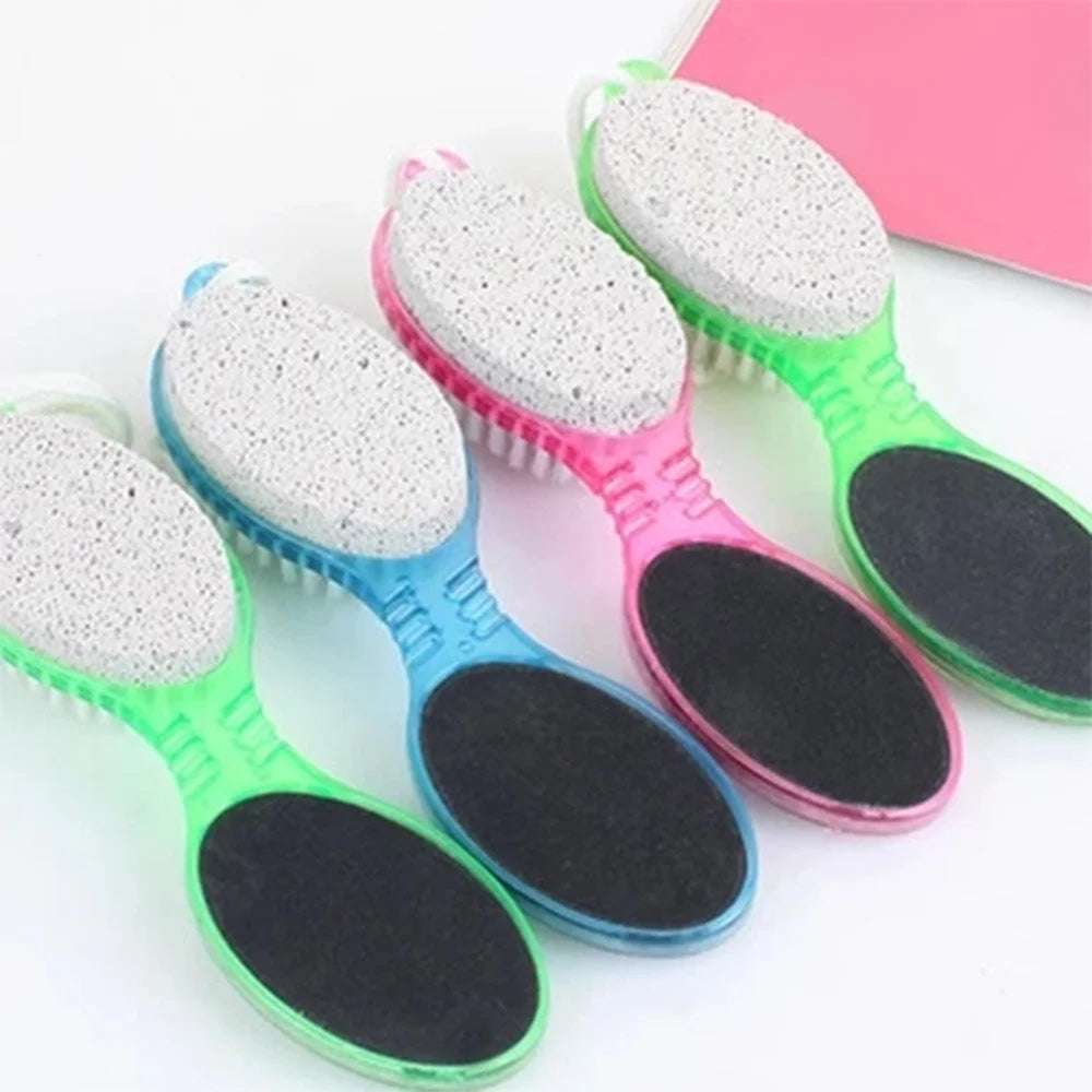 Brush, Brush Feet, 4 in 1 Foot Care Brush Pumice Scrubber Pedicure Exfoliate Remover E0