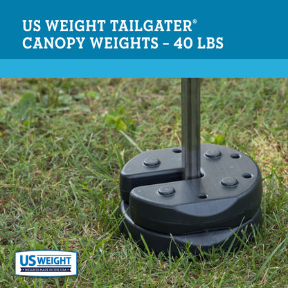 40Lb Canopy Weight Set for Securing Canopies, Tents, and Umbrellas at outside Events