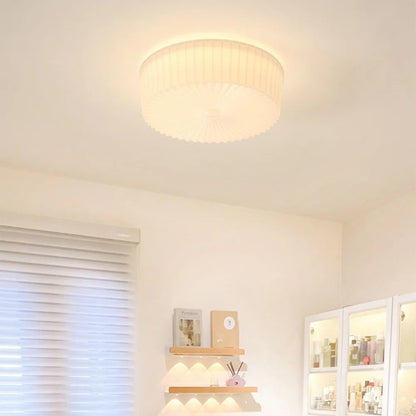 Milky White Art Glass Bedroom Ceiling Light Fixtures