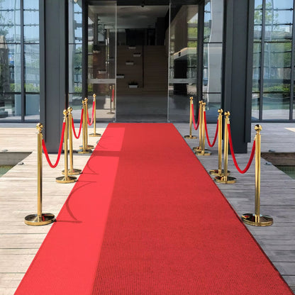 Stanchions Red Carpet Ropes and Poles Heavy Duty Easy to Assemble Perfect for Events & Parties Silver