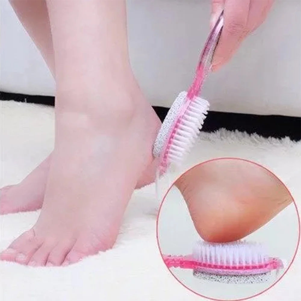 Brush, Brush Feet, 4 in 1 Foot Care Brush Pumice Scrubber Pedicure Exfoliate Remover E0