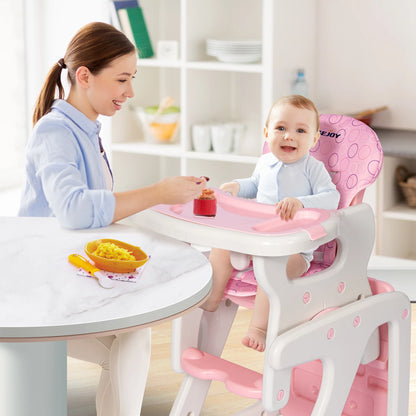 3 in 1 Baby High Chair Convertible Play Table Seat Booster Toddler Feeding Tray