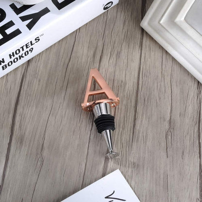 Wine Bottle Stopper, Prosecco Stopper, Rose Gold Wine Stopper, Personalised Champagne Stopper, Initial Wine Stopper, Funny Prosecco Gift, Wine Lovers Gift, Kitchen Decor, Letter A