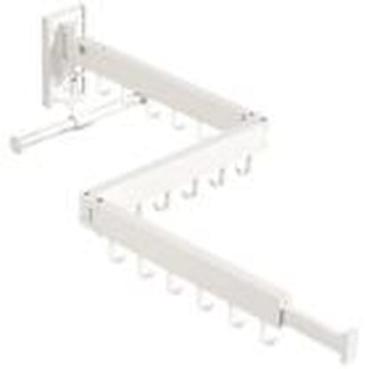 Wall Mounted Clothes Hanger Rack, Clothes Drying Rack,Laundry Drying Plus-White