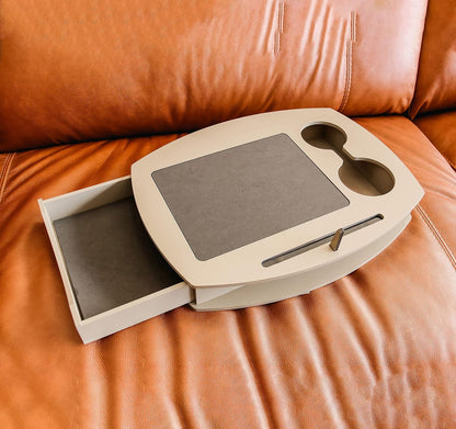 Couch Tray Table and Bed Tray Table for Breakfast in Bed and Food Tray. Coffee Table Tray and Cellphone Holder. Drawer Organizer. Portable Serving Tray. (Fendy)