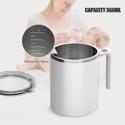 Self Stirring Mug, Self Stirring Coffee Mug Magnetic Stirring Mug Electric Magnetic Stirring Coffee Mug Rechargeable Self Stirring Mug Suitable for Coffee/Milk/Protein Powder (White)