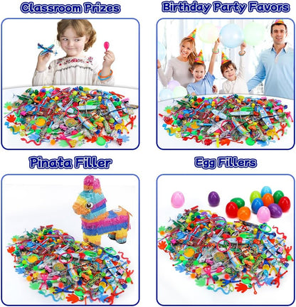 Amy&Benton 200PCS Goodie Bag Fillers Party Favors for Kids Birthday Pinata Filler Toy Assortment Prizes for Kids Classroom Rewards