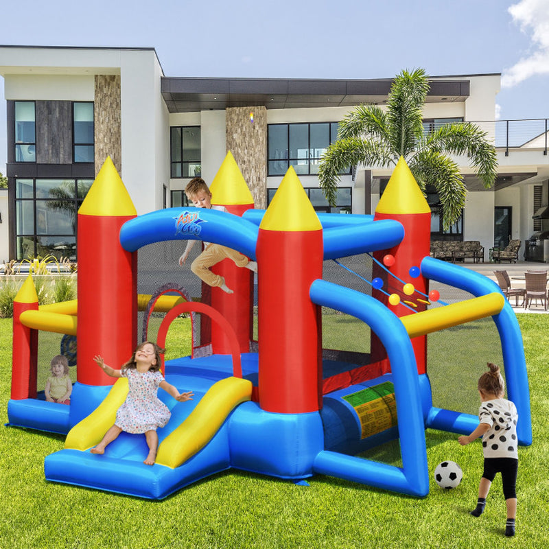 Inflatable Soccer Goal Ball Pit Bounce House without Blower