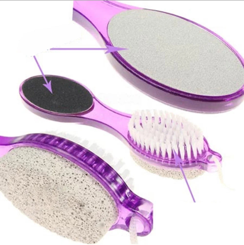 Brush, Brush Feet, 4 in 1 Foot Care Brush Pumice Scrubber Pedicure Exfoliate Remover E0