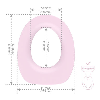 Travel Potty Seat for Toddler, Potty Training Toilet for Kids Boys Girls Toddlers, Fits Elongated Toilet Seat， Comfortable Safe, Includes Free Storage Hook, Pink