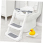 Potty Training Toilet Seat with Step Stool Ladder, Toddler Kids White-Grey