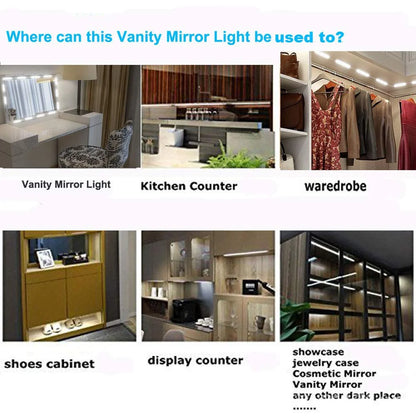 Led Vanity Mirror Lights 10Ft Dimmable Touch Control Lights Strip Makeup Dressing Table & Bathroom Mirror