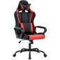 Silla de juego estilo carrera con almohadas ajustables y respaldo reclinable para jugadores unisex (rojo)