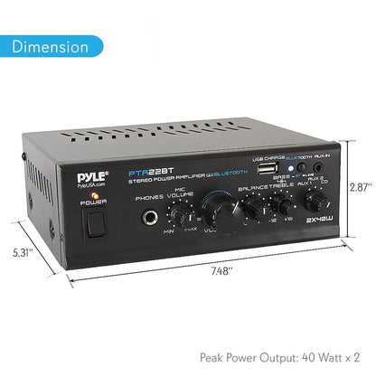 2X40W BLTH MINI PWR AMP