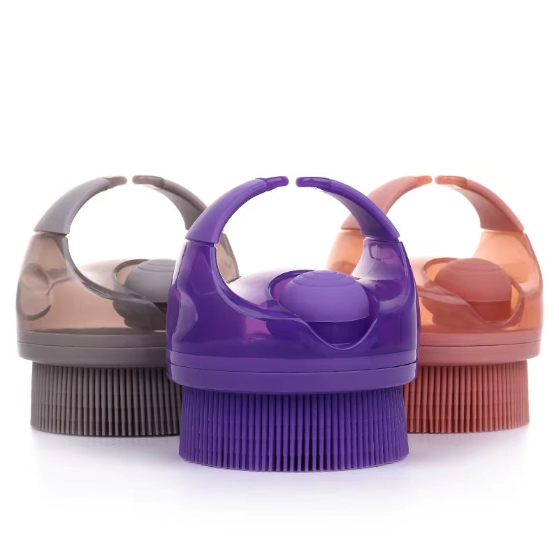 Silicone Bath Brush Soft Bristles Dispenser Body Brush Massager Exfoliate Silicone Body Scrubber Brush