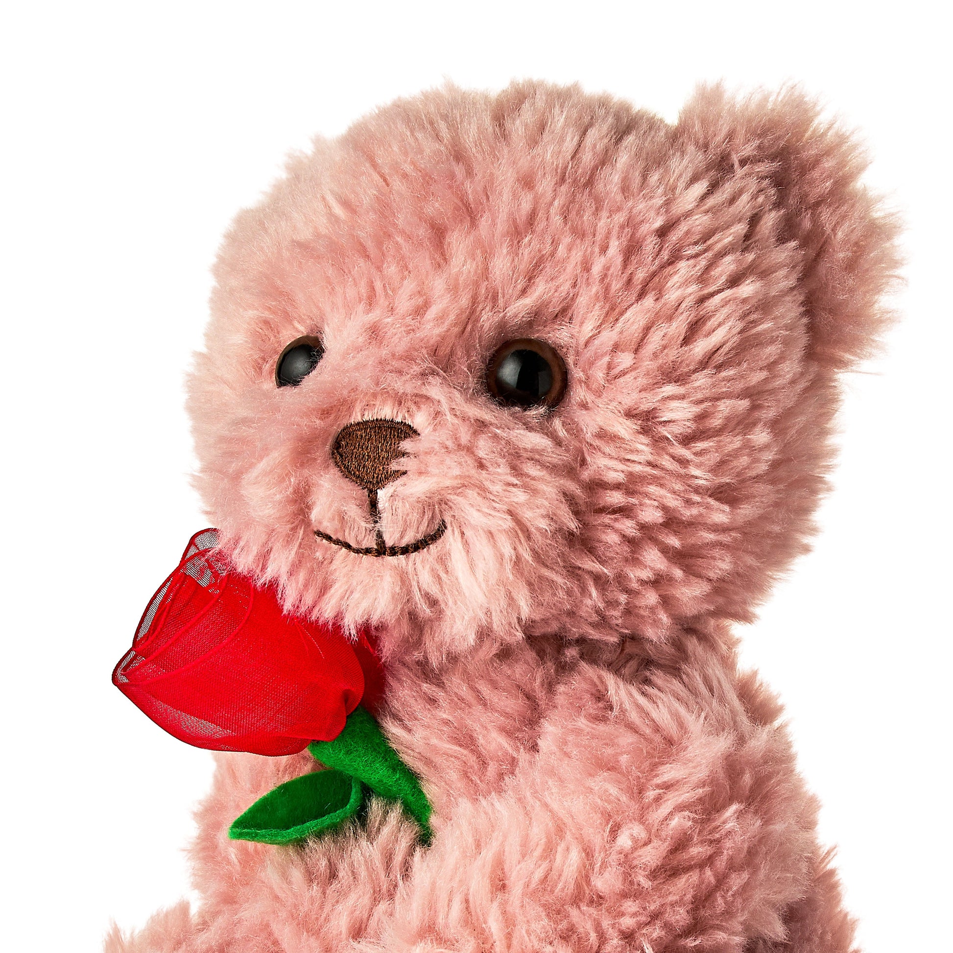 Valentine'S Day Pink Rose Bear Plush, by