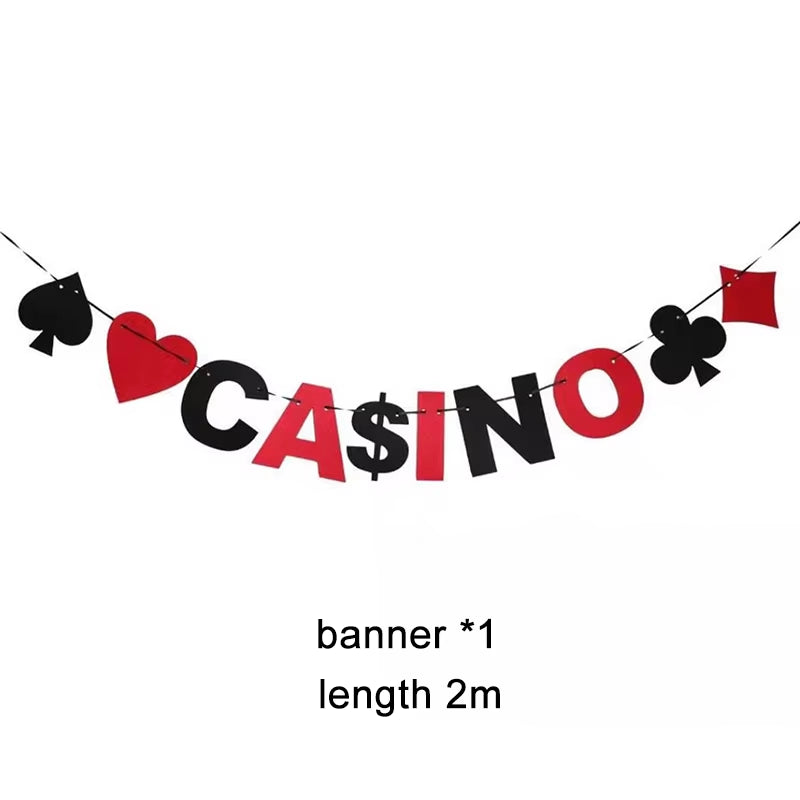 For 8 Person Casino Party Decorations Playing Card Theme Party Birthday Party Supplies Adult Hen Party Bachelor Party Decoration