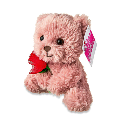 Valentine'S Day Pink Rose Bear Plush, by