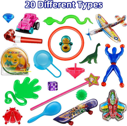 Amy&Benton 200PCS Goodie Bag Fillers Party Favors for Kids Birthday Pinata Filler Toy Assortment Prizes for Kids Classroom Rewards