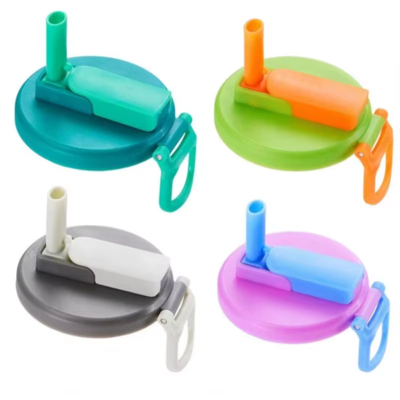 1Pcs Silicone Lid Cover with 2 Straws Reusable Soda Can Lid Portable Canned Beverages Juice Beer Straw Cap for Home Picnic