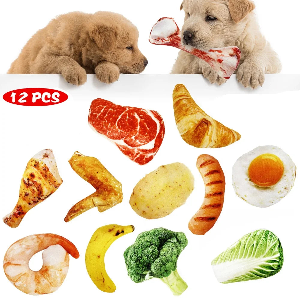 12 Pack Dog Squeaky Toys