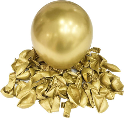 Metallic Gold Balloons Chrome Gold Balloons 50 PCS 12 Inches Party Balloons Metallic Gold Latex Balloons Birthday Balloons for Party