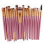 20Pcs Makeup Brushes Set Professional Plastic Handle Soft Synthetic Hair Powder Foundation Eyeshadow Make up Brushes Cosmetics