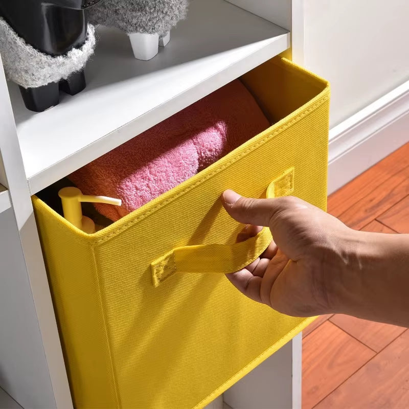 Non-Woven Cloth Fabric Bin Drawers/Baskets | Closet Organizer Storage Basket/Box/Bin/Shelf | Collapsible Cube Storage Organizer