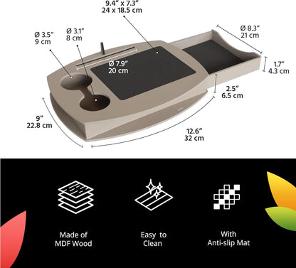 Couch Tray Table and Bed Tray Table for Breakfast in Bed and Food Tray. Coffee Table Tray and Cellphone Holder. Drawer Organizer. Portable Serving Tray. (Fendy)