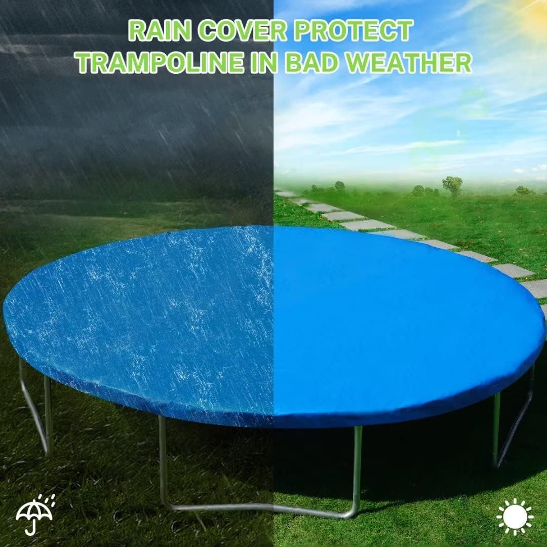 Trampolines No-Gap Design 1500 LBS Weight Capacity 16 15 14 12 10 8FT for Kids Children with Safety Enclosure Net Outdoor Backyards Large Recreational Trampoline