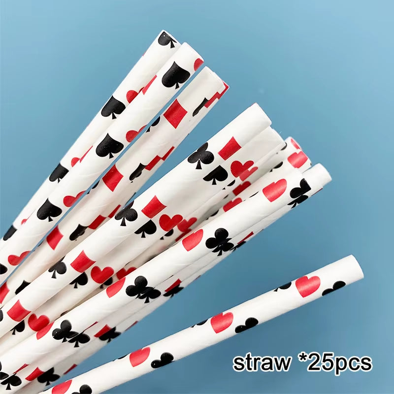 For 8 Person Casino Party Decorations Playing Card Theme Party Birthday Party Supplies Adult Hen Party Bachelor Party Decoration